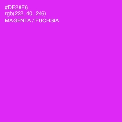 #DE28F6 - Magenta / Fuchsia Color Image